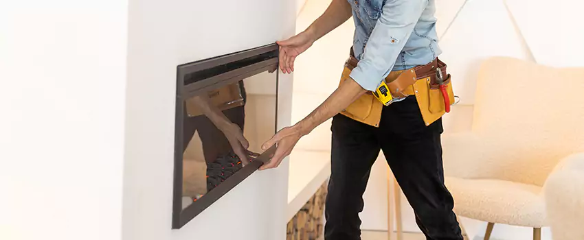 Metal Fireplace Installation in College Station, Texas