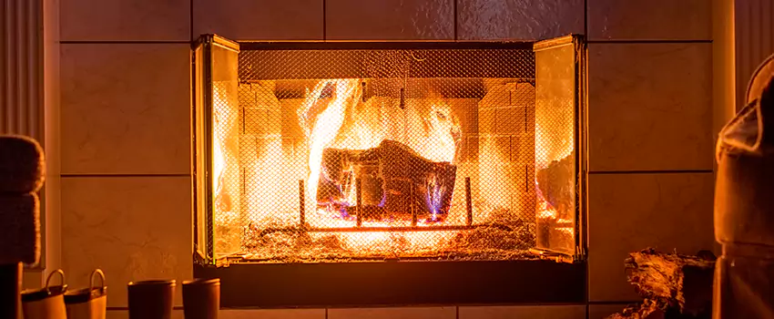 Mendota Hearth Landscape Fireplace Installation in College Station, Texas